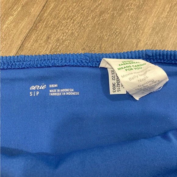 Aerie Blue Crinkle Bikini Bottoms - Picture 4 of 5